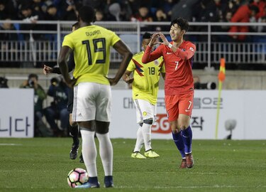 Colombia cae 2-1 ante Corea del Sur en fogueo para Rusia-2018