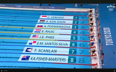 Emily Santos finaliza en la quinta posición de su ‘heat’ en la natación de los Juegos de Tokio