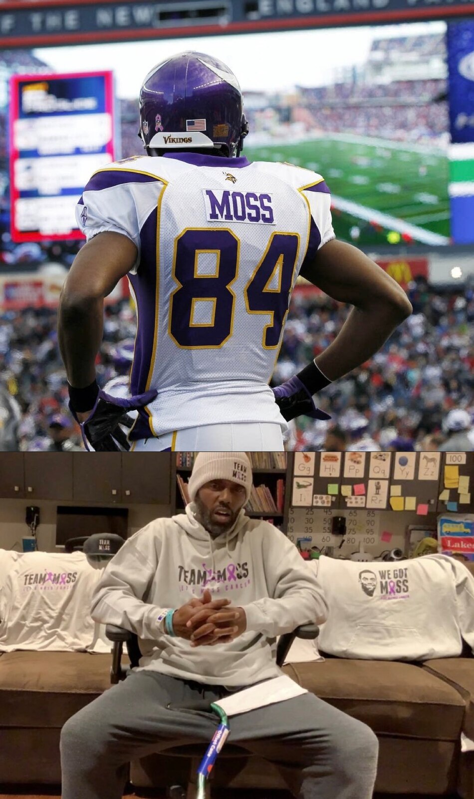 Randy Moss, miembro del Salón de la Fama de la NFL, revela que superó un cáncer biliar