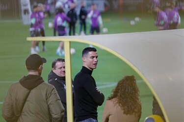 CR7 visita a sus antiguos compañeros del Real Madrid en su entrenamiento