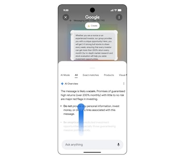‘Rodea para buscar’ de Google permitirá identificar mensajes de estafas