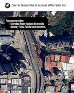Suspenden trabajos y cierre temporal de accesos en el Corredor Sur; la vía estará libre este fin de semana