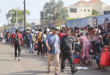 Caos en la frontera sur de México