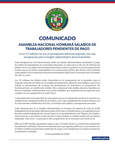 La Comisión de Presupuesto discutió a puerta cerrada el crédito de $22.8 millones para la planilla 002