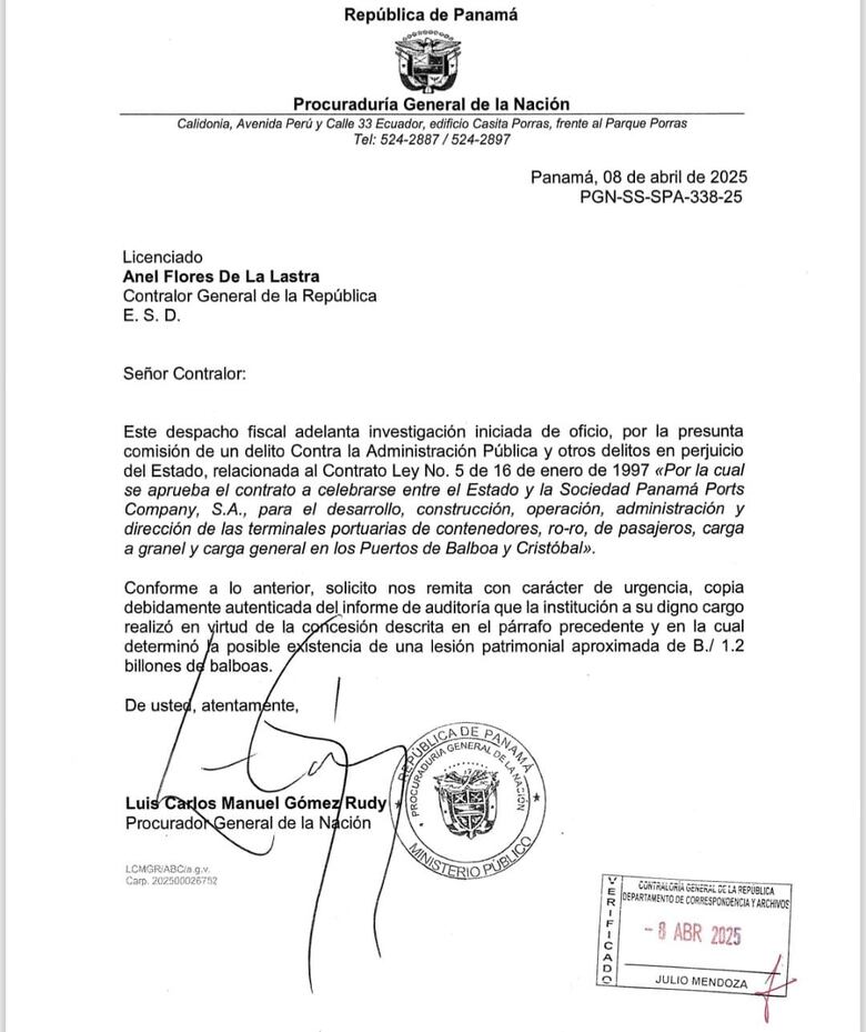 Ministerio Público inició investigación por caso PPC, dice procurador Gómez Rudy 