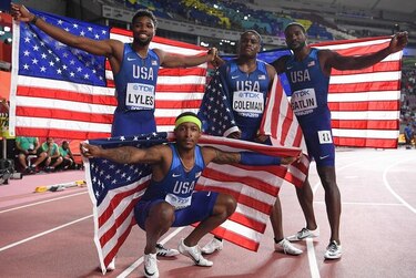 Estados Unidos en masculino y Jamaica en femenino ganan los relevos 4x100 metros