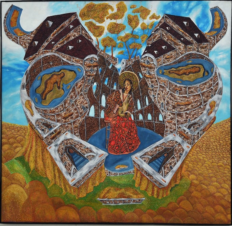 El pintor Radamés Pinzón evoluciona junto a su obra