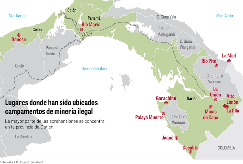 Río Chagres, Guna Yala y Darién están bajo la lupa por minería ilegal tras captura de colombianos