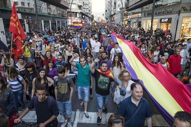 Nuevas marchas en España a favor de referéndum sobre la monarquía