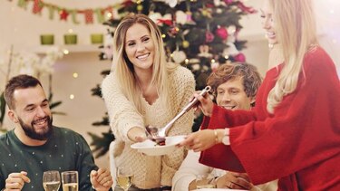 Vegetales en tiempo de pavo y jamón