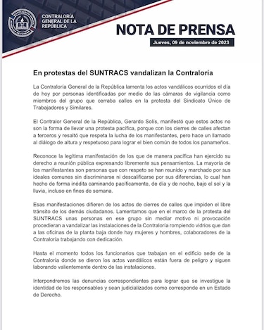 Vandalizan las instalaciones de la Contraloría General en la avenida Balboa