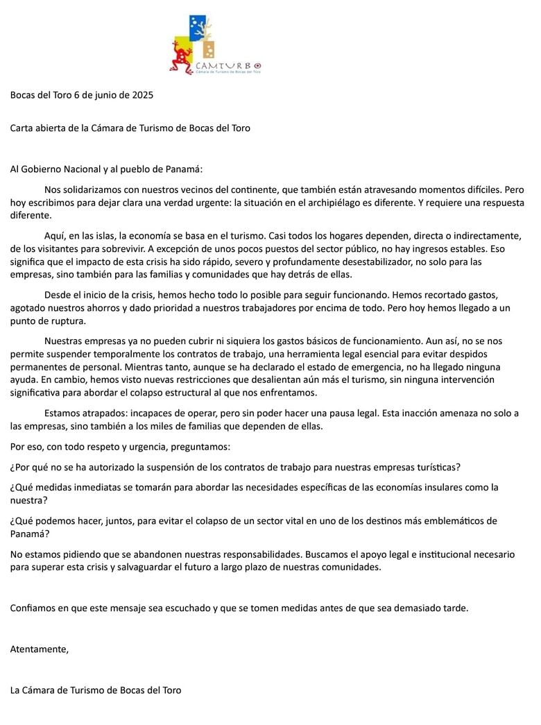 Empresarios turísticos de Isla Colón advierten que sus empresas ‘ya no pueden abrir’ por bloqueo de carreteras