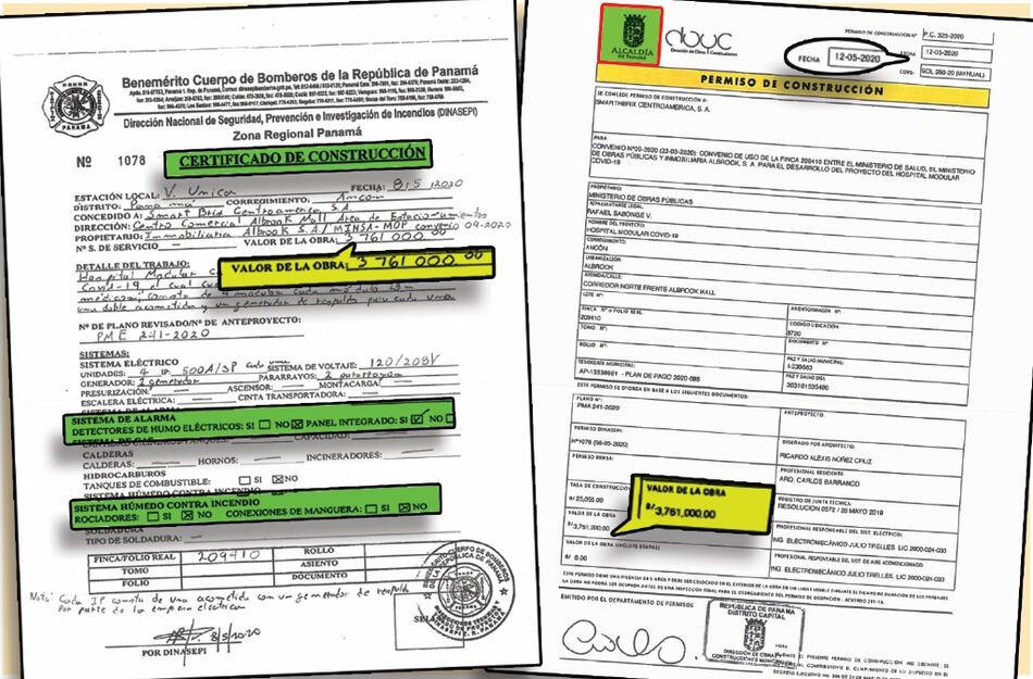 Hospital modular, sin medidas de seguridad  