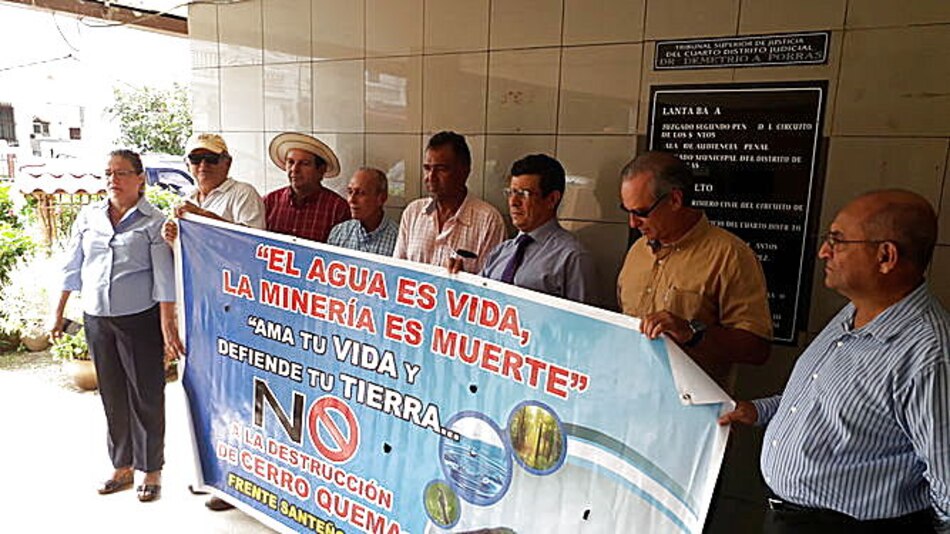Ambientalistas apoyan a santeño demandado por Minera Cerro Quema