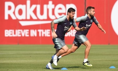 Messi se pone a punto en Barcelona
