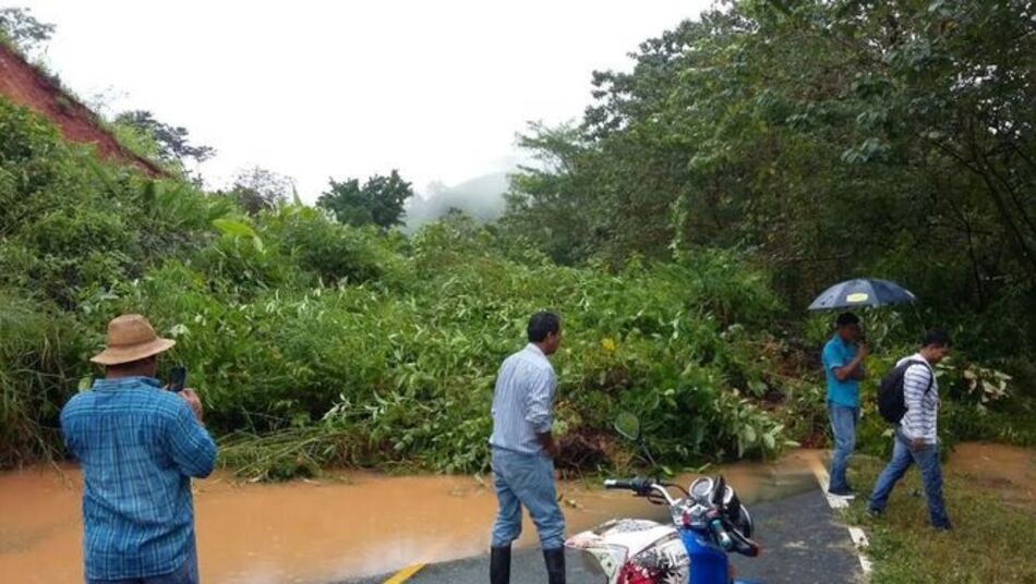 Lluvias causan deslizamiento de tierra en el sur de Veraguas