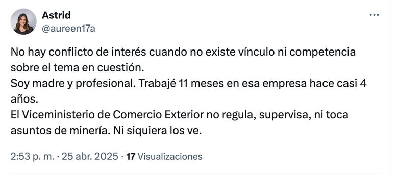Polémica por designación de exabogada de Cobre Panamá como viceministra de Comercio Exterior
