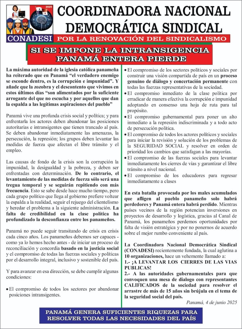 Choque en el movimiento sindical: suspenden por dos años a Julia Suira y Aniano Pinzón del Conato