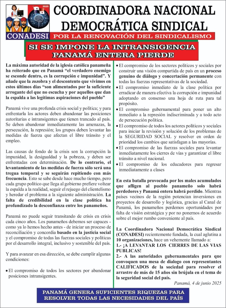 Choque en el movimiento sindical: suspenden por dos años a Julia Suira y Aniano Pinzón del Conato