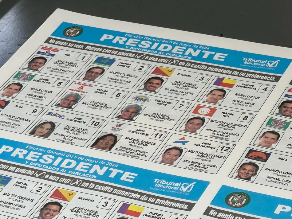 Así será la papeleta presidencial de las elecciones del 5 de mayo de 2024