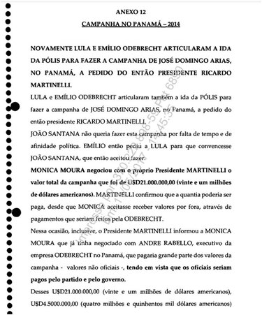Odebrecht se comprometió a pagar $16 millones a campaña presidencial de Cambio Democrático; Martinelli hizo pagos en el Palacio de las Garzas