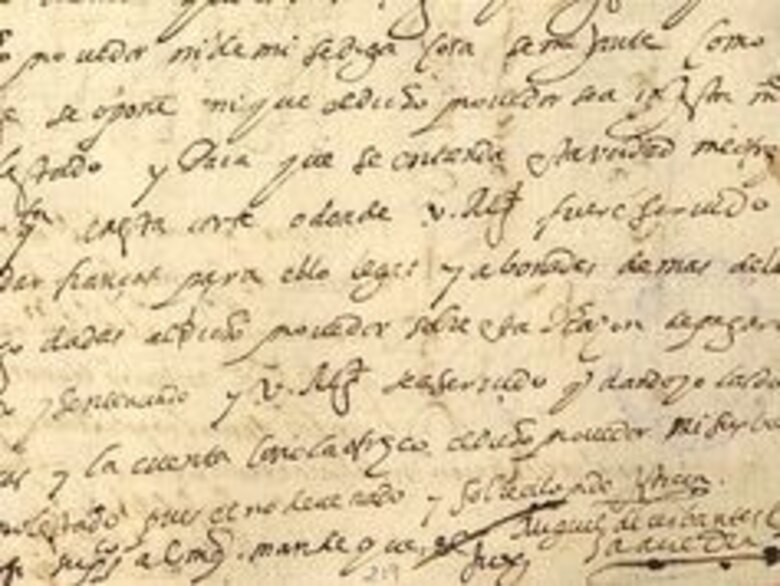 RAE presenta manuscritos de Miguel de Cervantes Saavedra