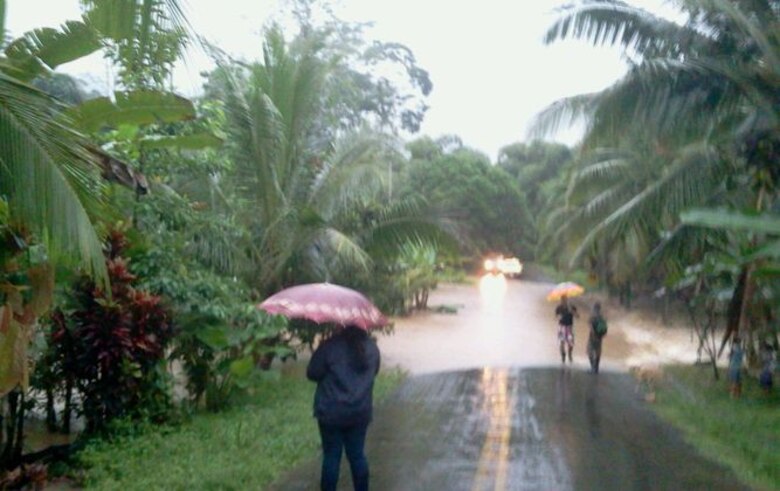 Continúan fuertes lluvias en Bocas del Toro