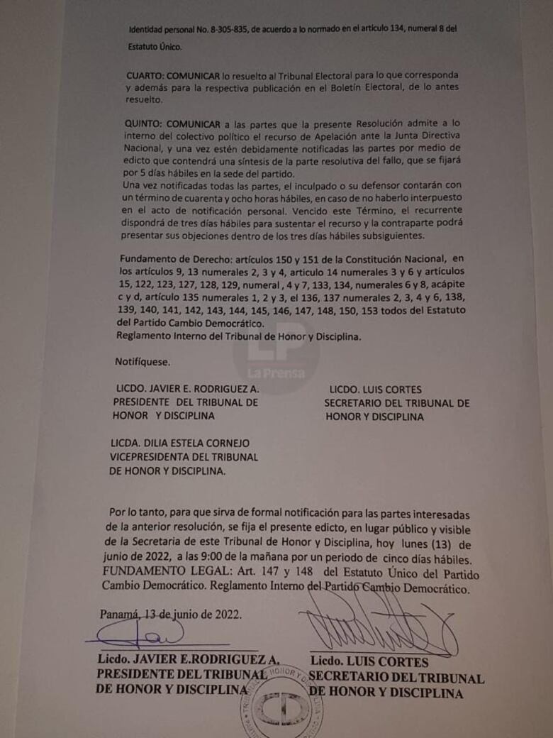 Por ‘traición’, el Tribunal de Honor de CD ordena la expulsión y revocatoria de mandato de 15 diputados