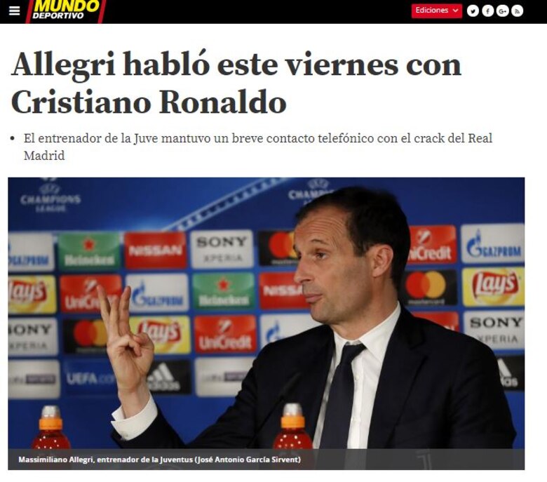 En España dan por cerrado el pase de Cristiano al Juventus