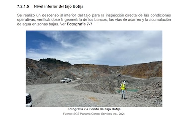 Auditoría alerta por agua, erosión y material expuesto en Tajo Botija en la mina de Donoso
