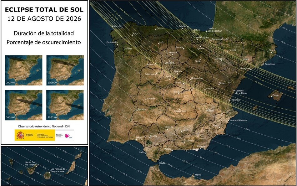 Eclipse solar total: Los mejores lugares en España para verlo dentro de un año