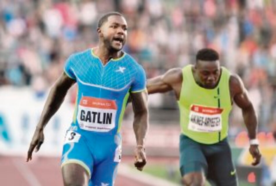 Justin Gatlin bate su propia marca