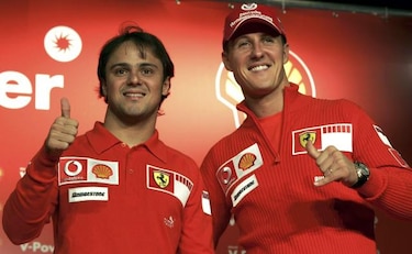 Barrichello y Massa se solidarizan con Schumacher