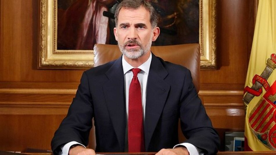 Rey de España llama al Estado a defender orden constitucional en Cataluña