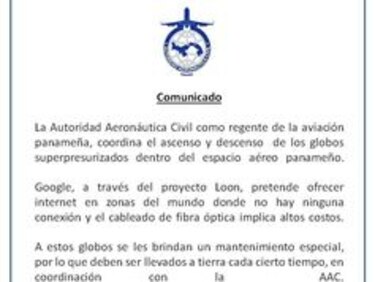 Investigan caída de artefacto que brinda acceso a internet en comunidades de difícil acceso