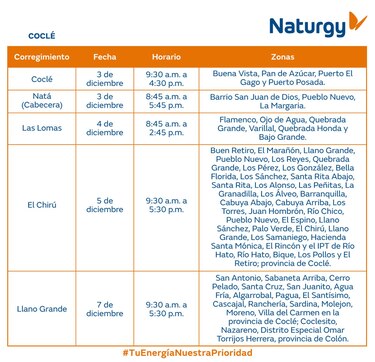 Trabajos de mantenimiento en la red eléctrica del 2 al 8 de diciembre de 2024