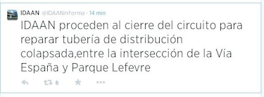 Colapsa tubería en Vía España