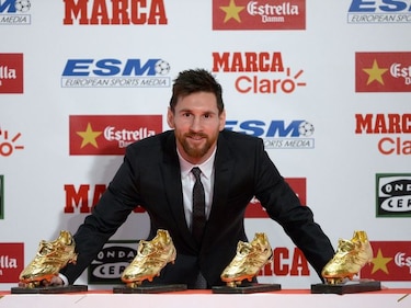Lionel Messi recibe su cuarta Bota de Oro