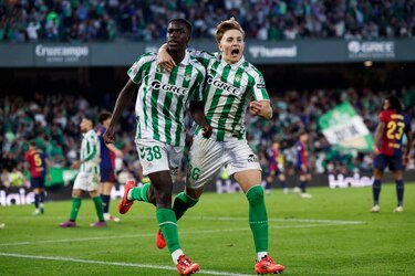 Assane Diao evita la victoria del Barcelona y rescate el empate para el Real Betis