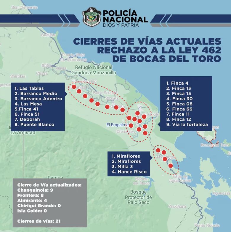 Cierres y protestas en Bocas del Toro paralizan cirugías pediátricas