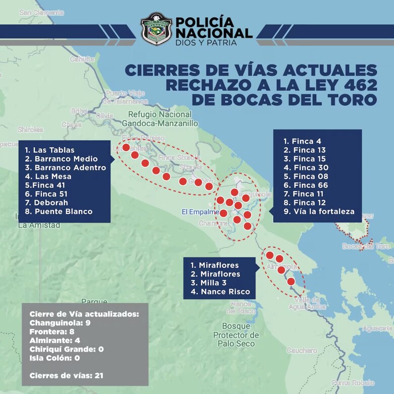 Cierres y protestas en Bocas del Toro paralizan cirugías pediátricas