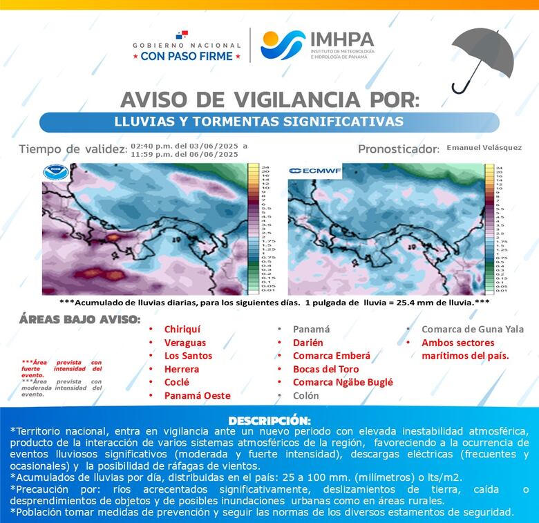 Se mantiene aviso de vigilancia por lluvias; mira las principales recomendaciones