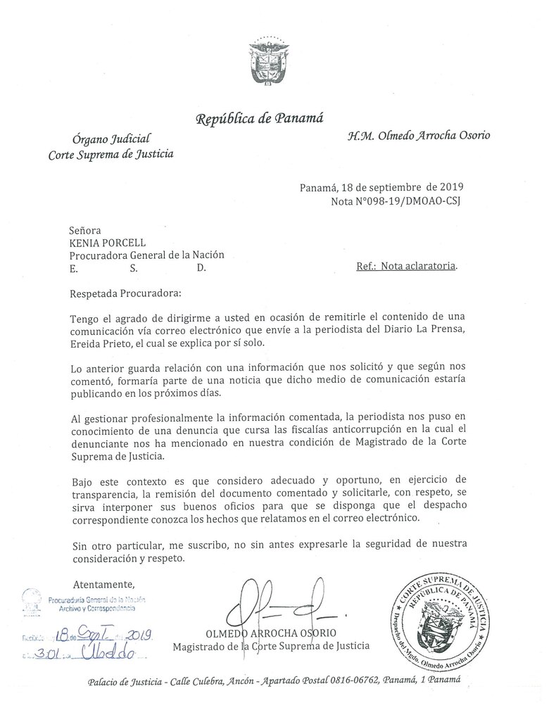 Magistrado Arrocha presenta solicitud para que lo declaren impedido en caso Cacsa