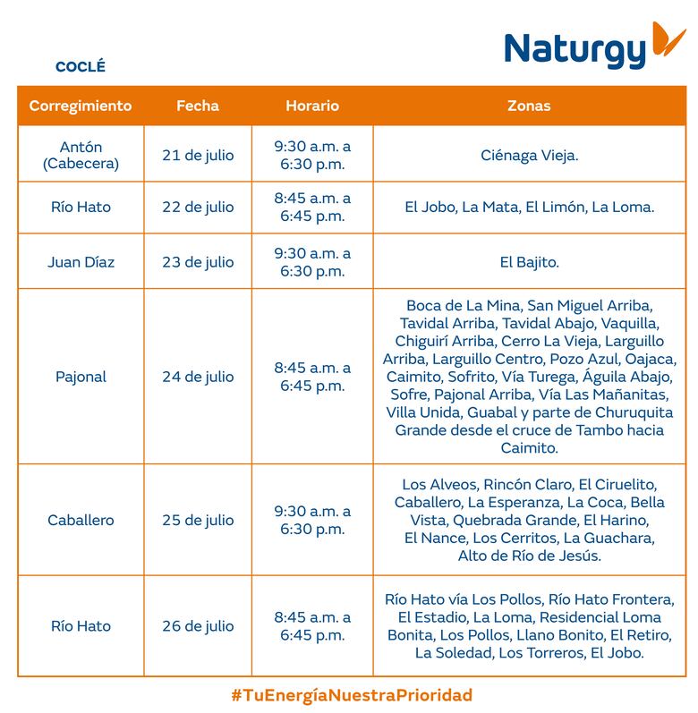 Trabajos de mantenimiento en la red eléctrica del 21 al 27 de julio 2025