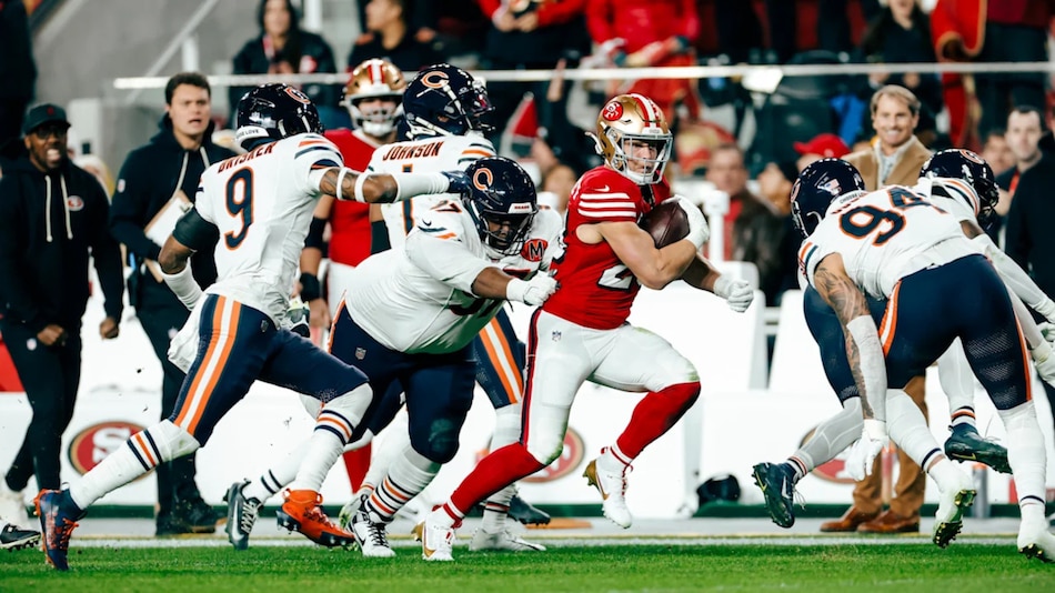 Los 49ers derrotan a Chicago y se jugarán el liderato contra Seattle en horario estelar