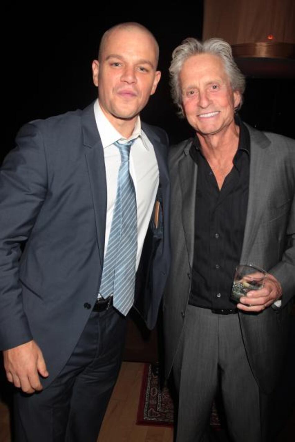 Michael Douglas y Matt Damon junto a Steven Soderbergh