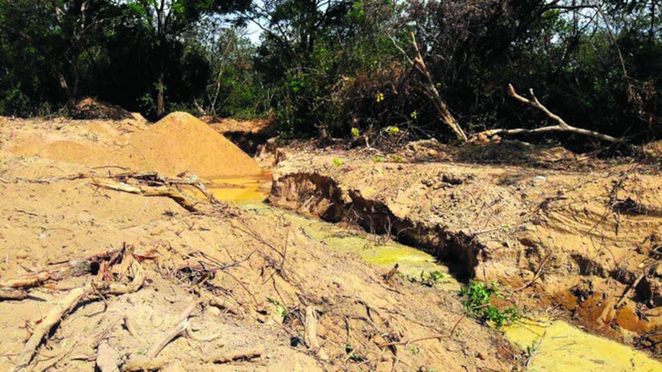 Investigan extracción ilegal de arena