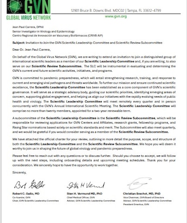 Virólogo panameño ingresa al Comité de Liderazgo Científico liderado por Robert Gallo, pionero en la identificación del VIH