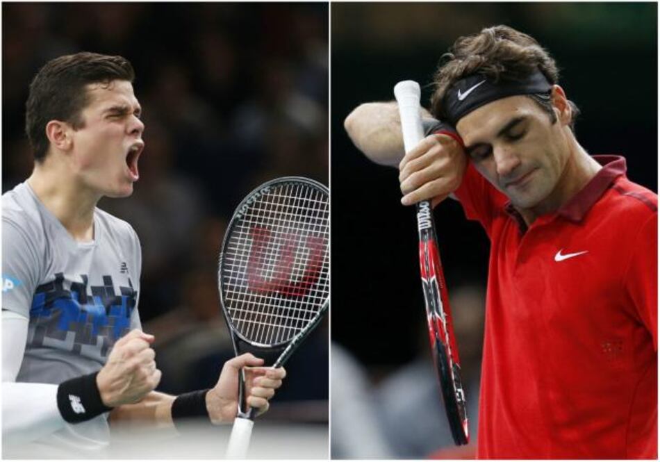 Raonic frenó a Federer y da la sorpresa en el torneo de París