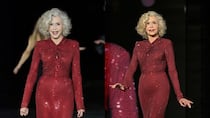 A sus 88 años, Jane Fonda desfila para L’Oréal Paris con un vestido rojo brillante